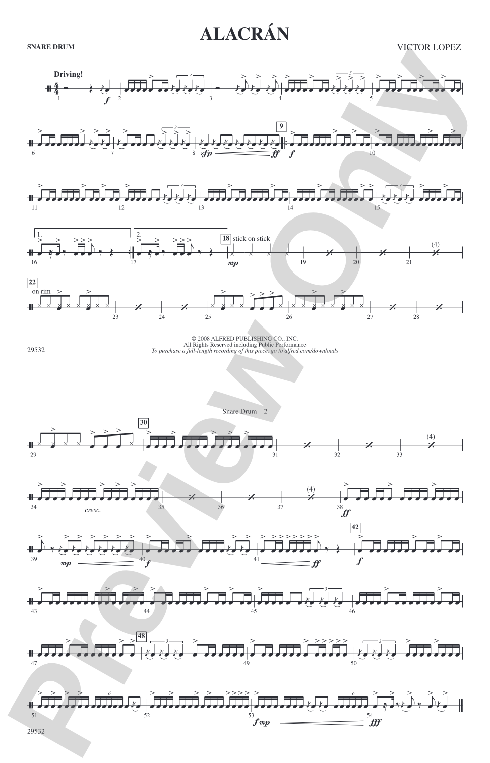 Alacrán: Snare Drum