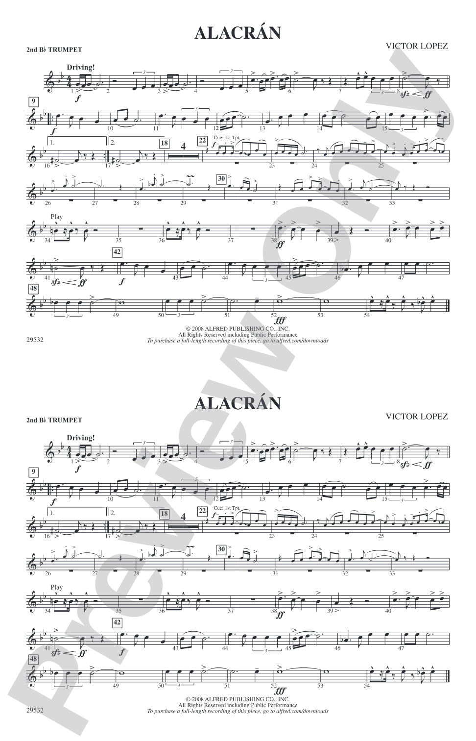 Alacrán: 2nd B-flat Trumpet