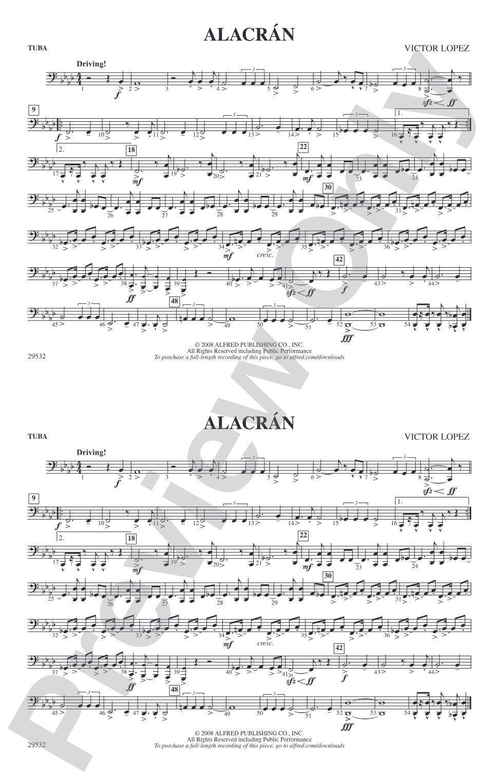 Alacrán: Tuba