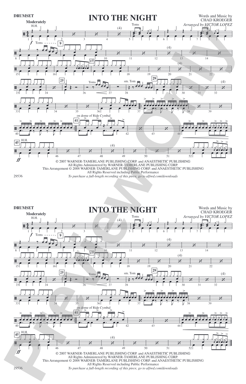 Into the Night: Drumset
