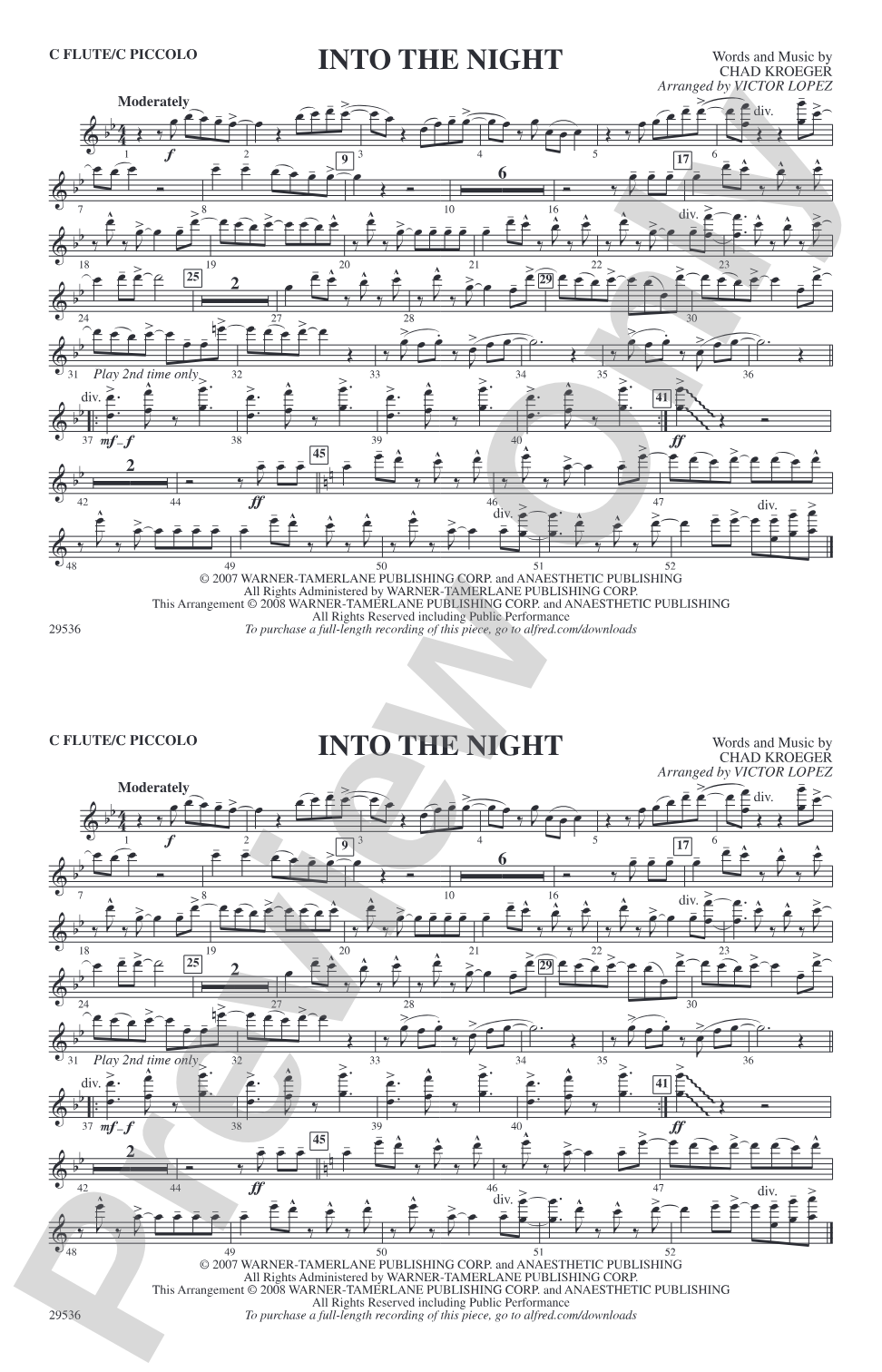 Into the Night: Flute