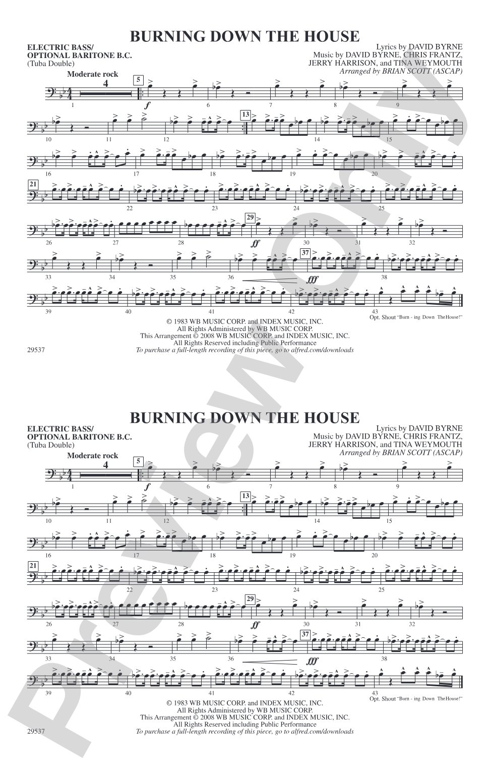 Burning Down the House: Electric Bass