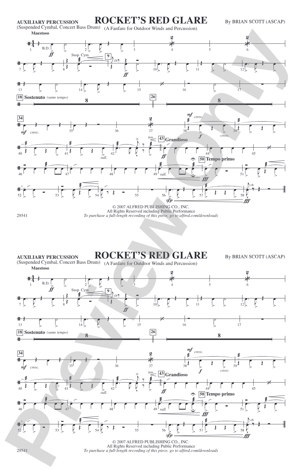 Rocket's Red Glare: Auxiliary Percussion