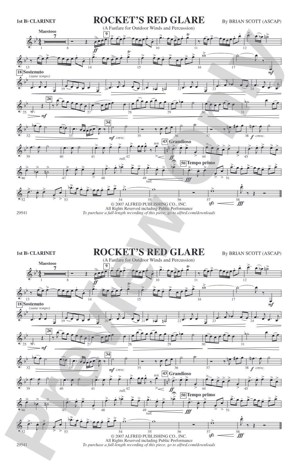 Rocket's Red Glare: 1st B-flat Clarinet