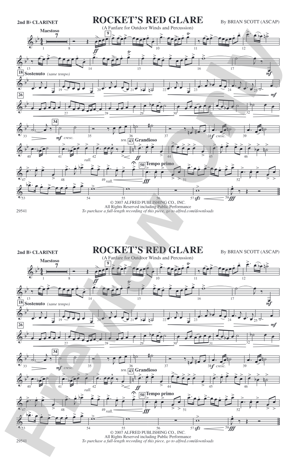 Rocket's Red Glare: 2nd B-flat Clarinet