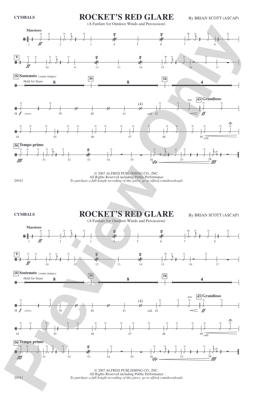 Rocket's Red Glare: Cymbals