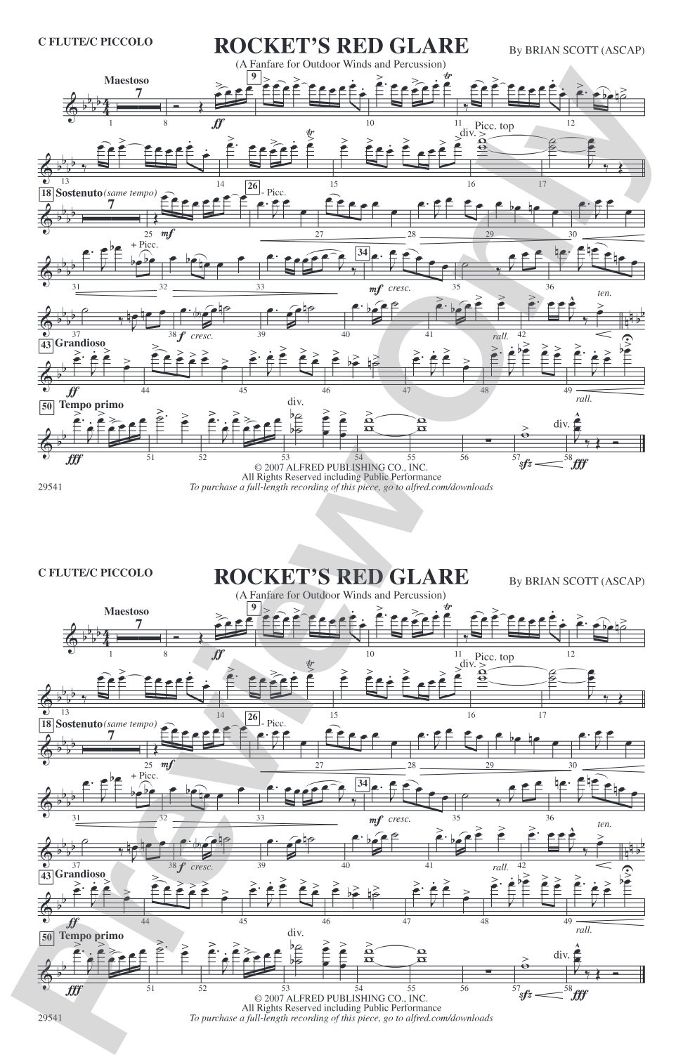 Rocket's Red Glare: Flute