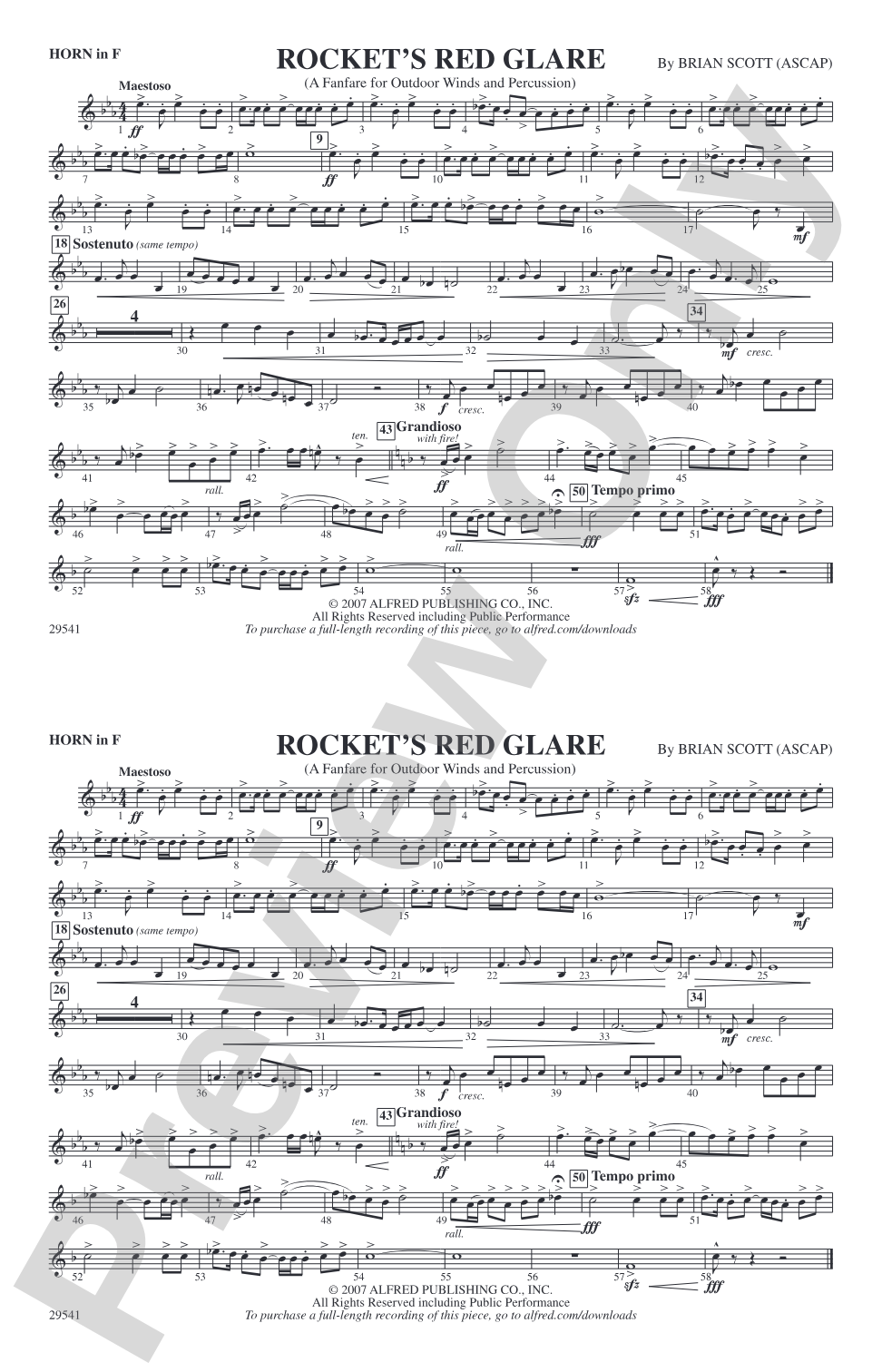 Rocket's Red Glare: 1st F Horn