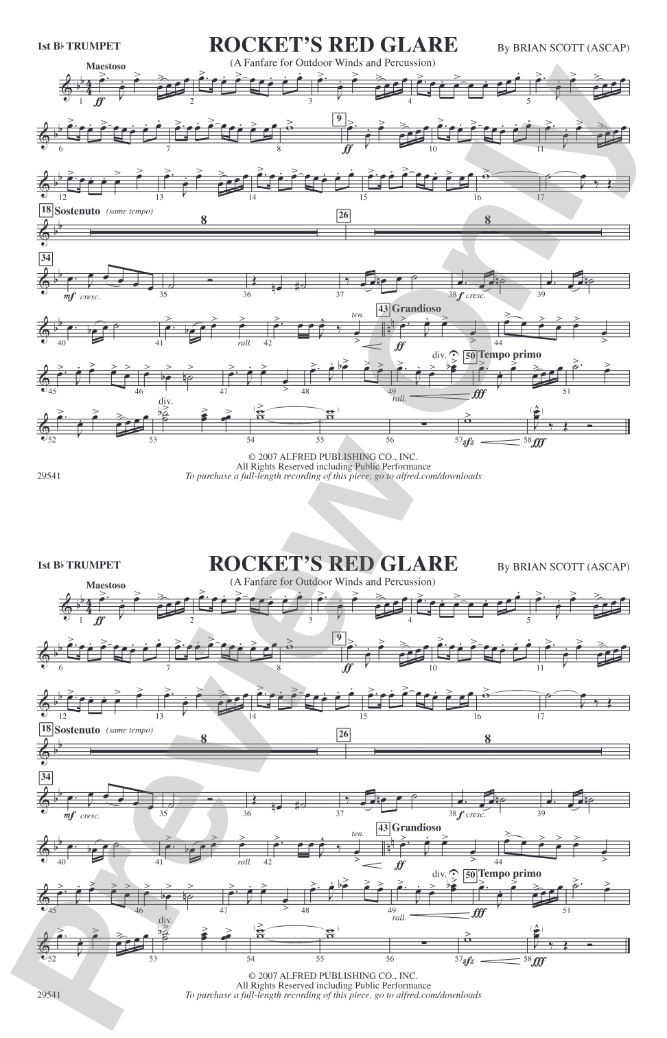Rocket's Red Glare: 1st B-flat Trumpet