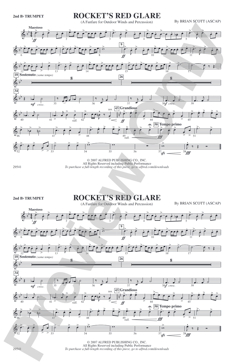 Rocket's Red Glare: 2nd B-flat Trumpet