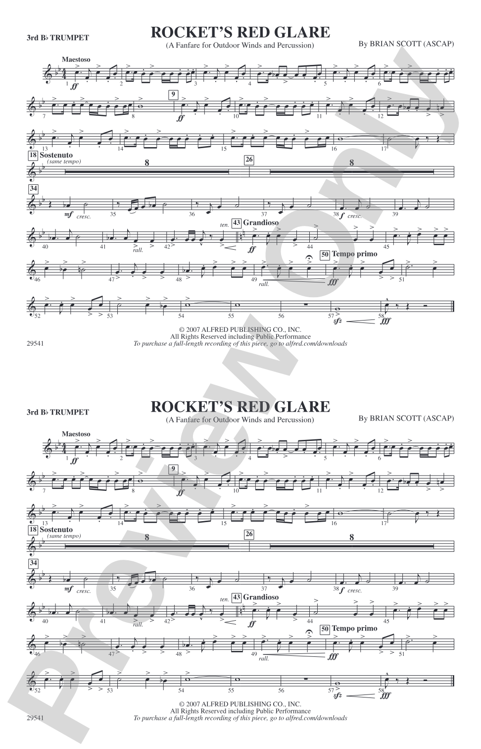 Rocket's Red Glare: 3rd B-flat Trumpet
