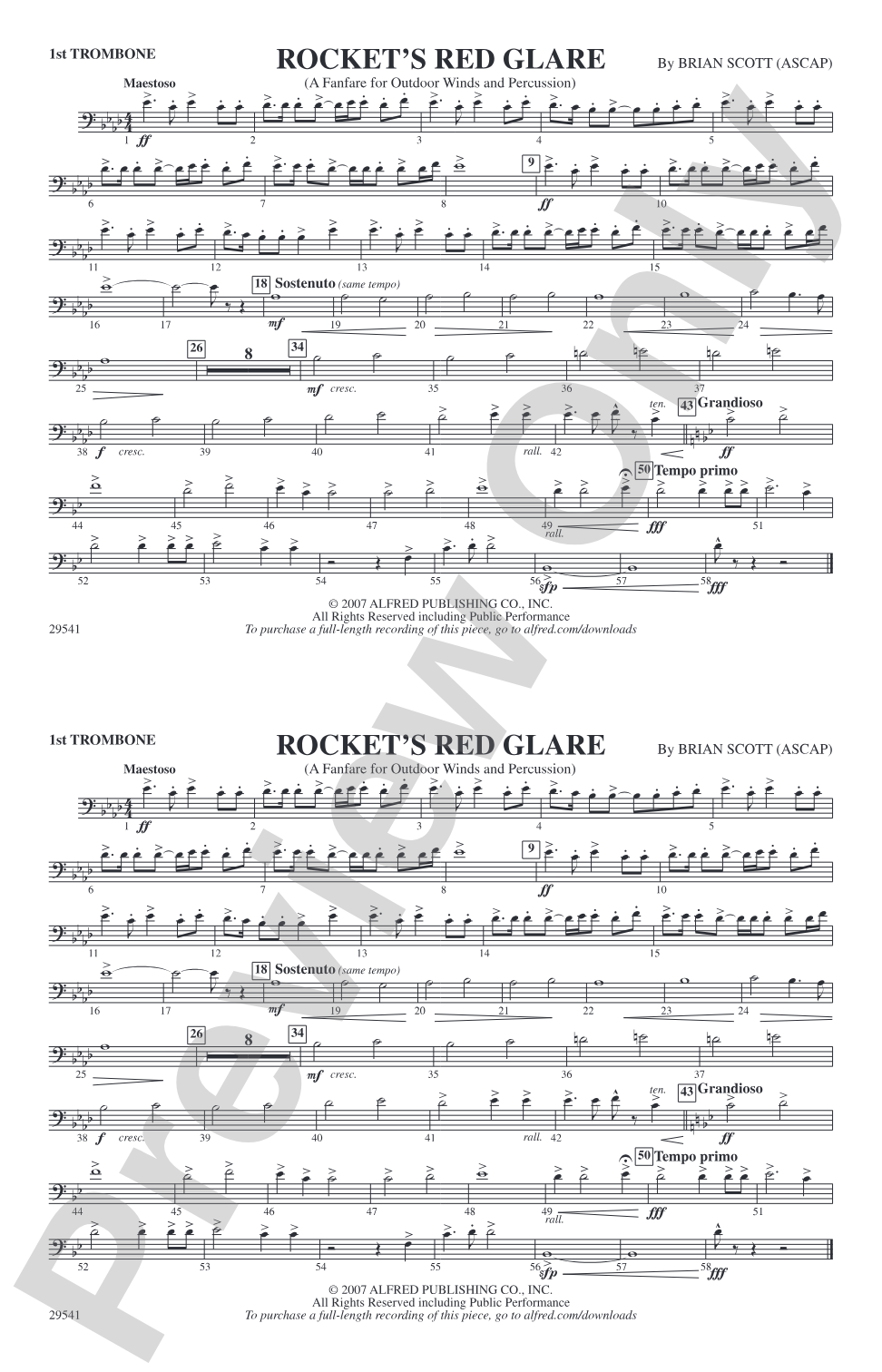 Rocket's Red Glare: 1st Trombone