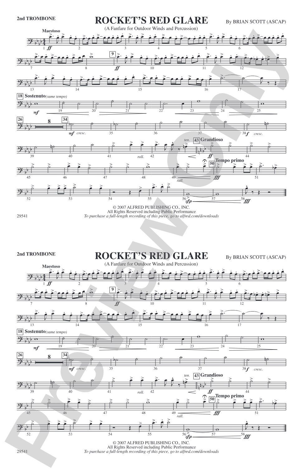 Rocket's Red Glare: 2nd Trombone