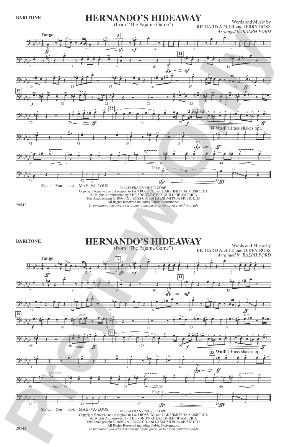 Hernando's Hideaway: Baritone B.C.