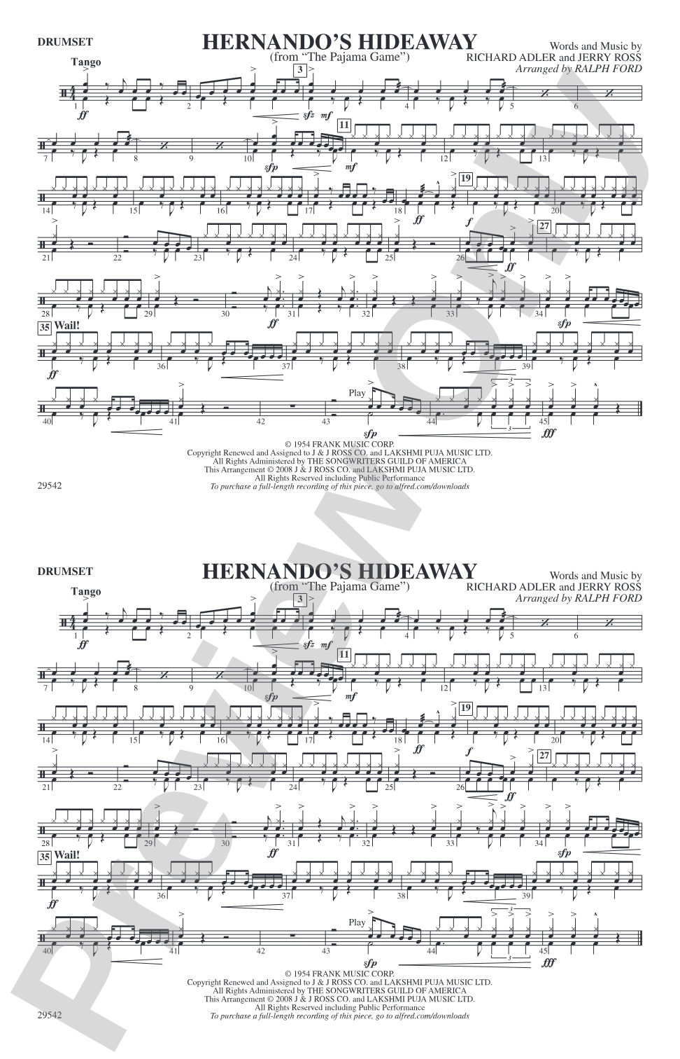 Hernando's Hideaway: Drumset
