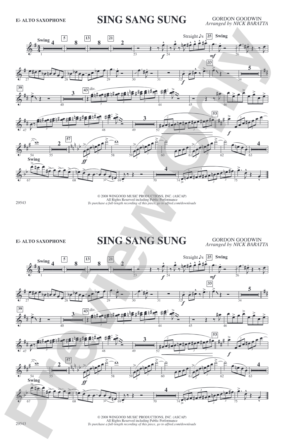 Sing Sang Sung: E-flat Alto Saxophone