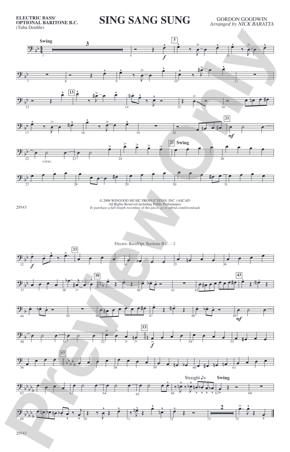 Sing Sang Sung: Electric Bass