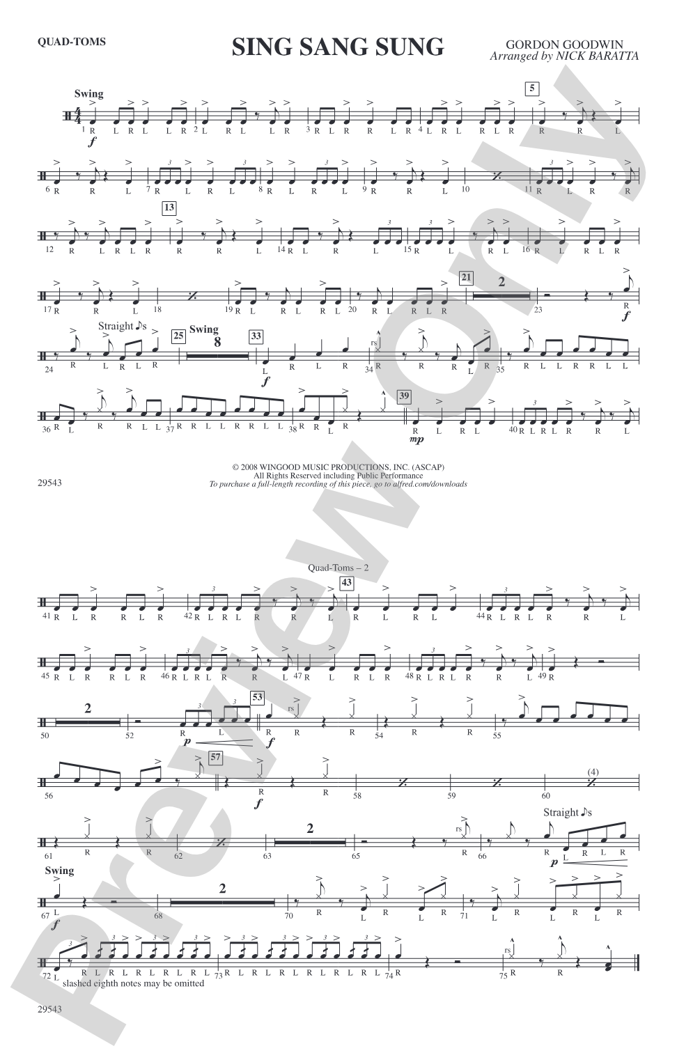 Sing Sang Sung: Quad-Toms