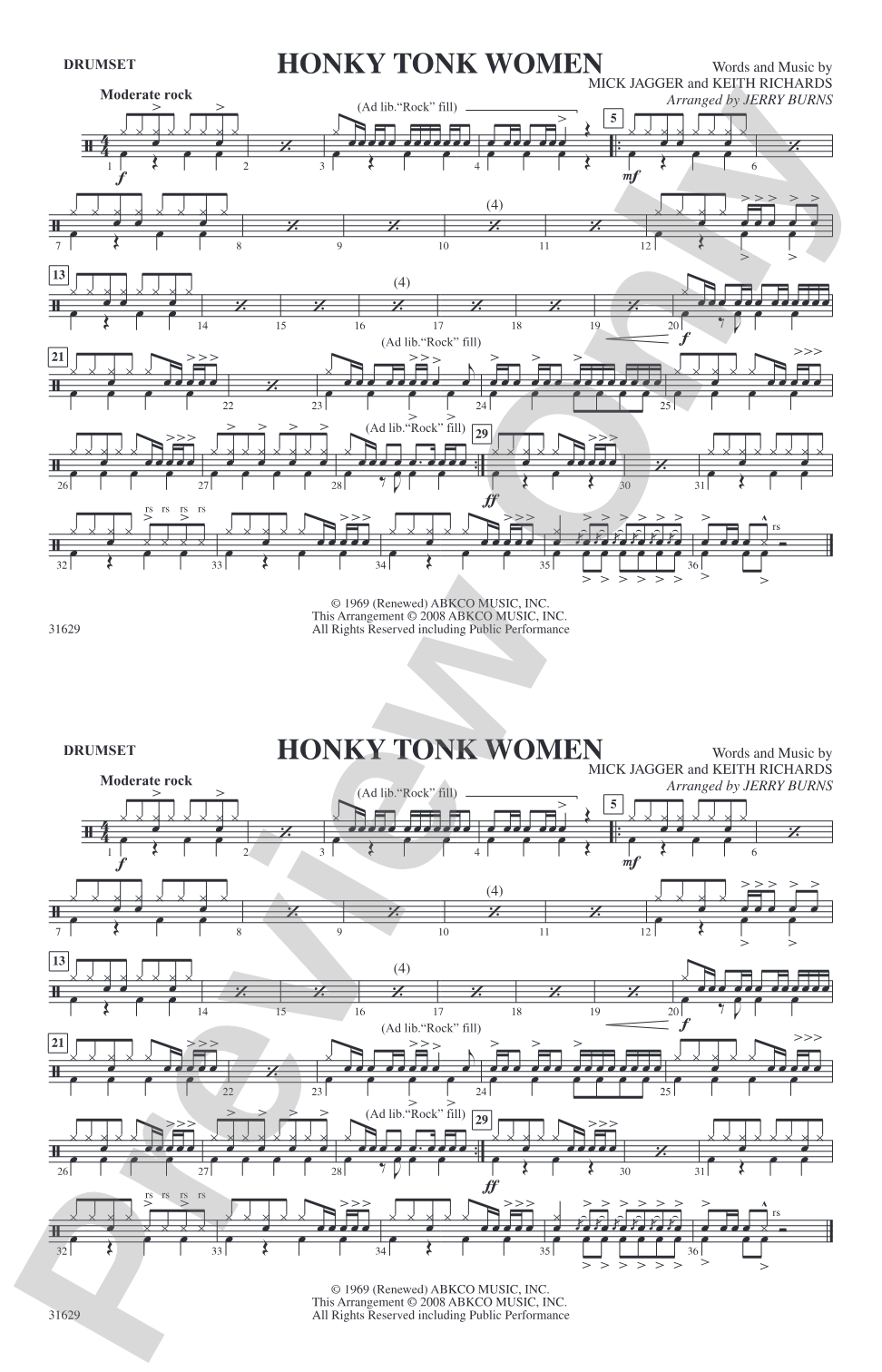Honky Tonk Women: Drumset