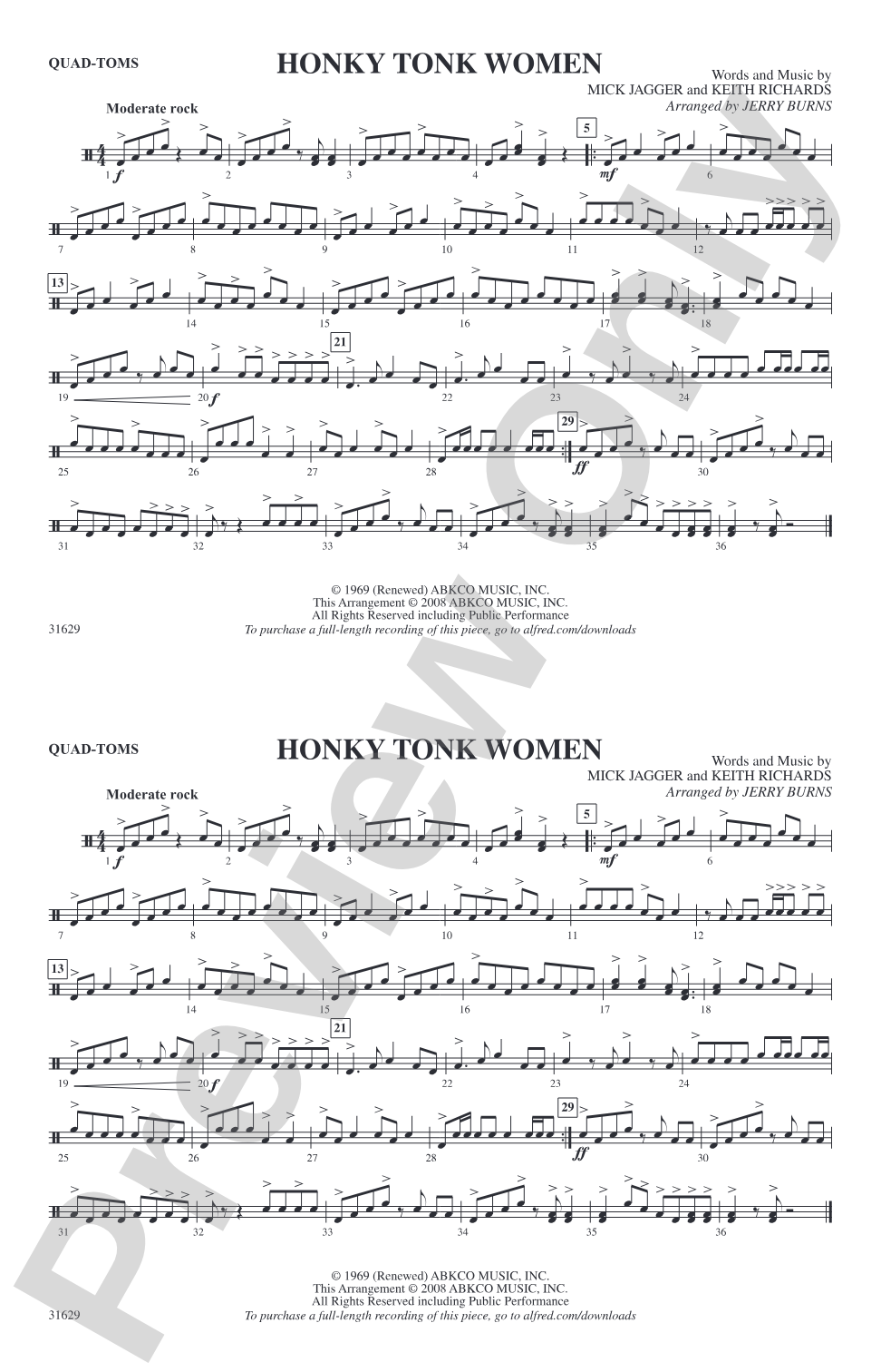 Honky Tonk Women: Quad-Toms