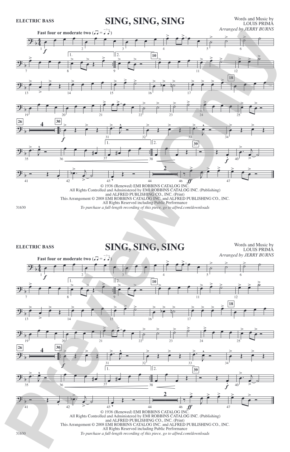 Sing, Sing, Sing: Electric Bass