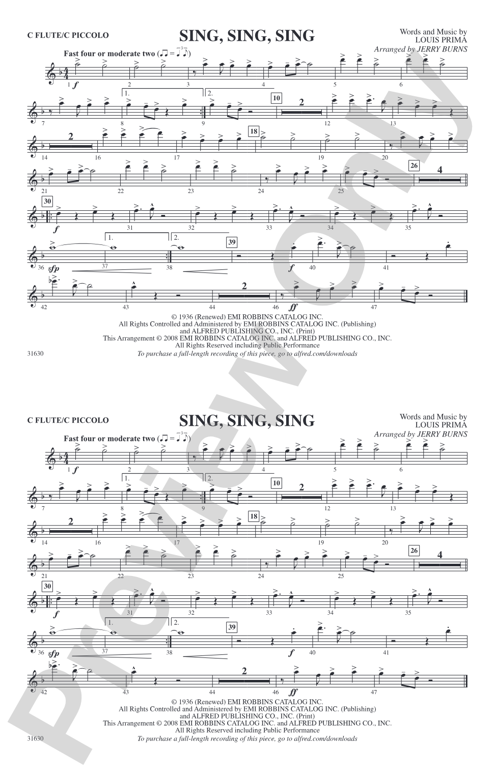 Sing, Sing, Sing: Flute