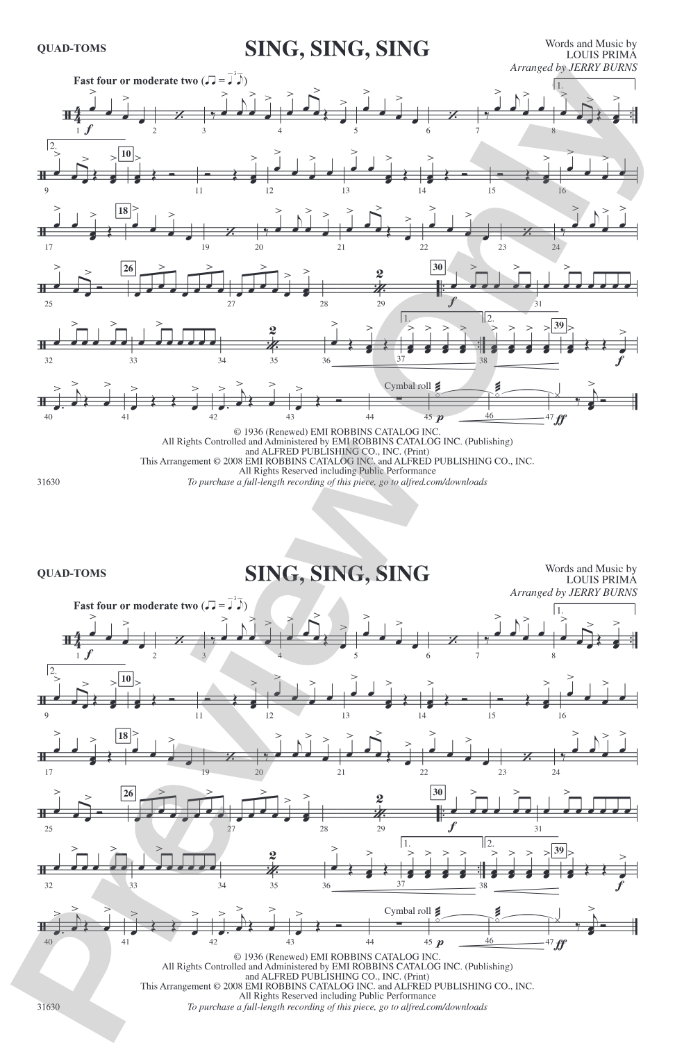 Sing, Sing, Sing: Quad-Toms