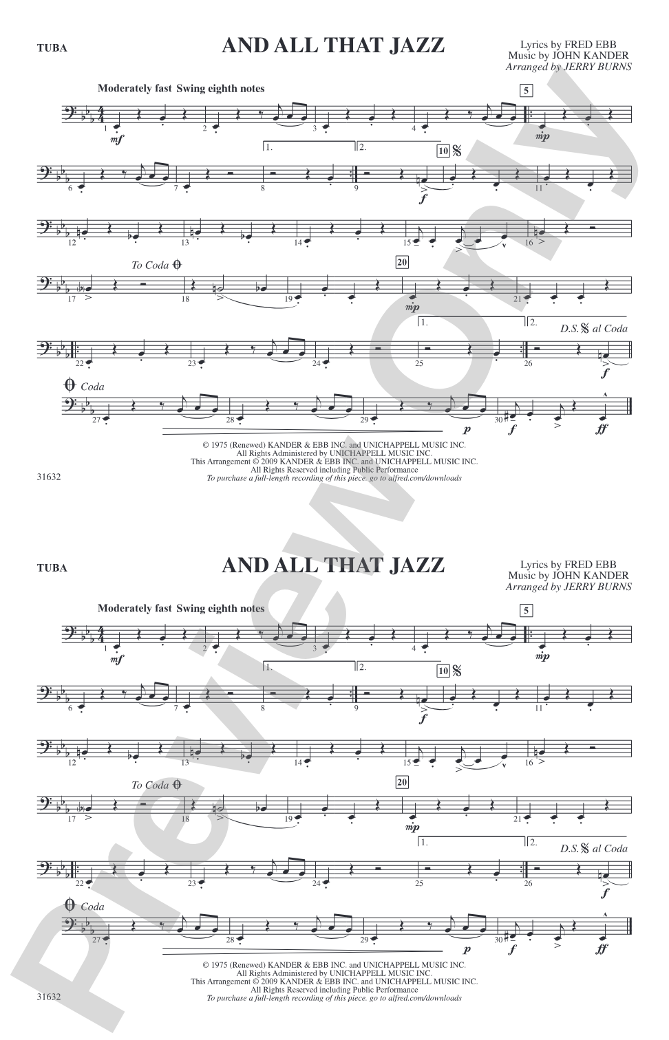And All That Jazz (from Chicago): Tuba