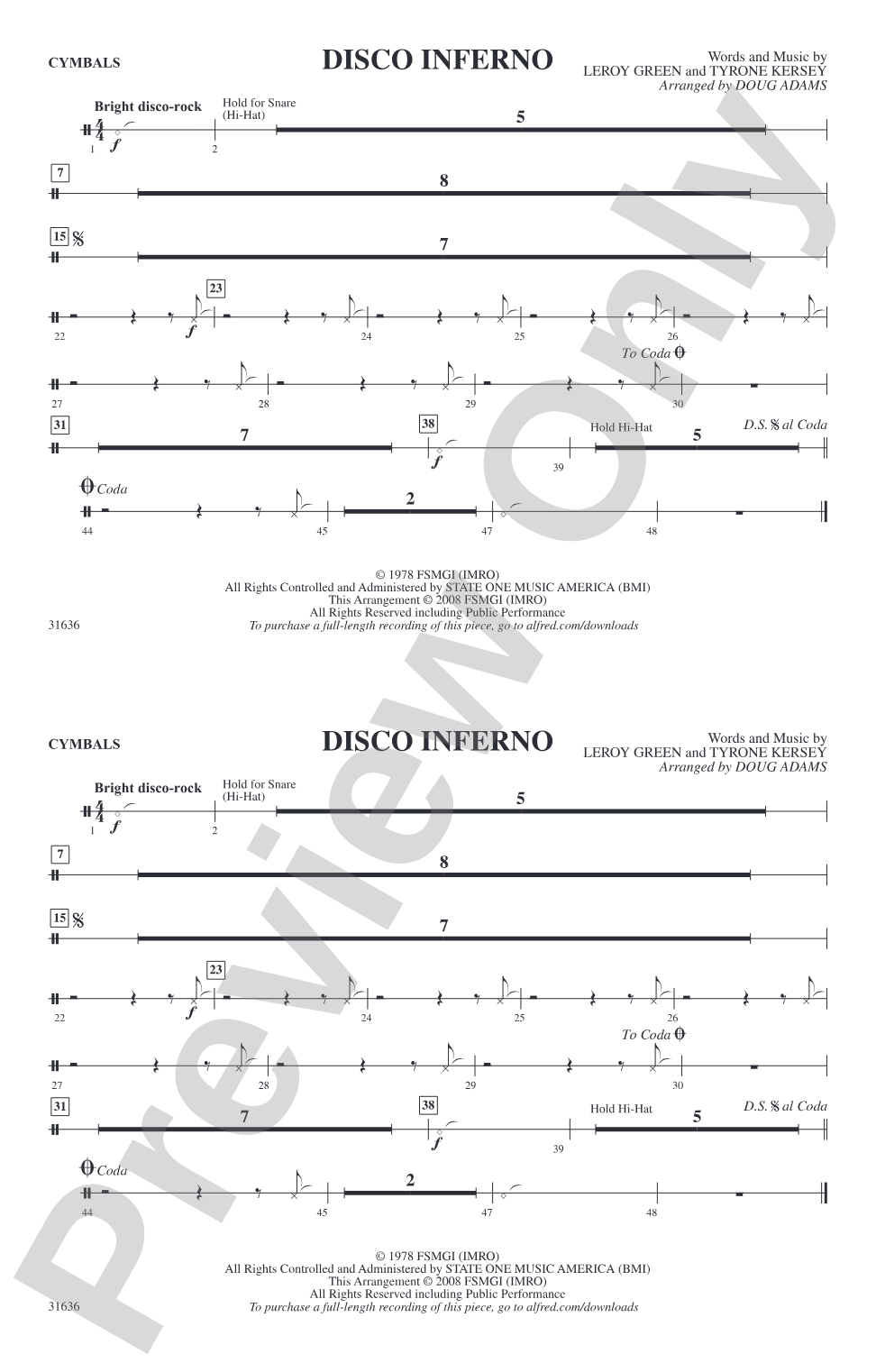 Disco Inferno: Cymbals