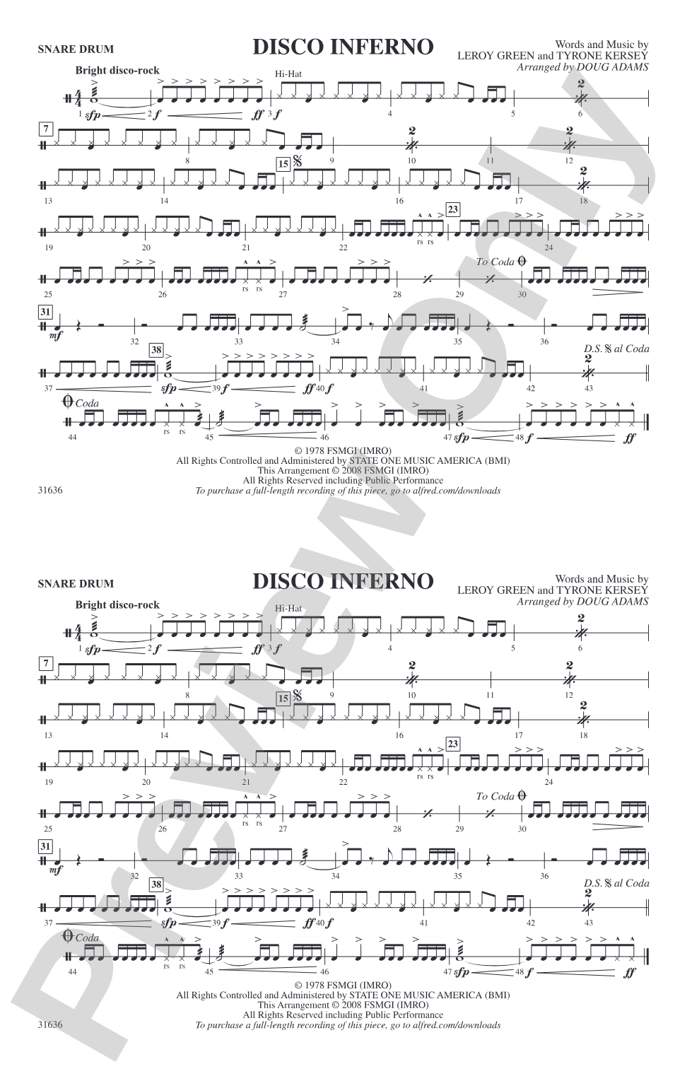Disco Inferno: Snare Drum