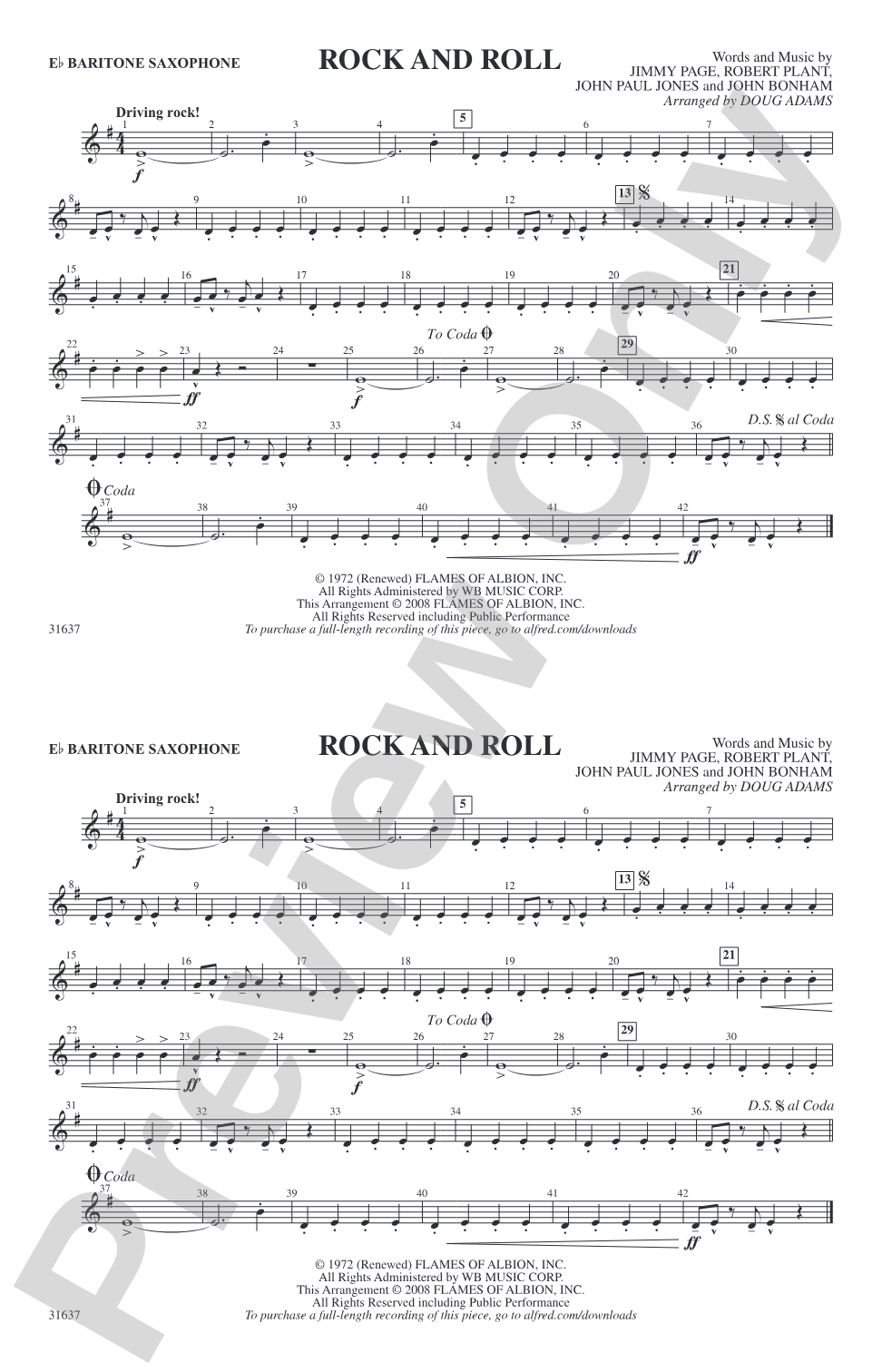 Rock and Roll: E-flat Baritone Saxophone