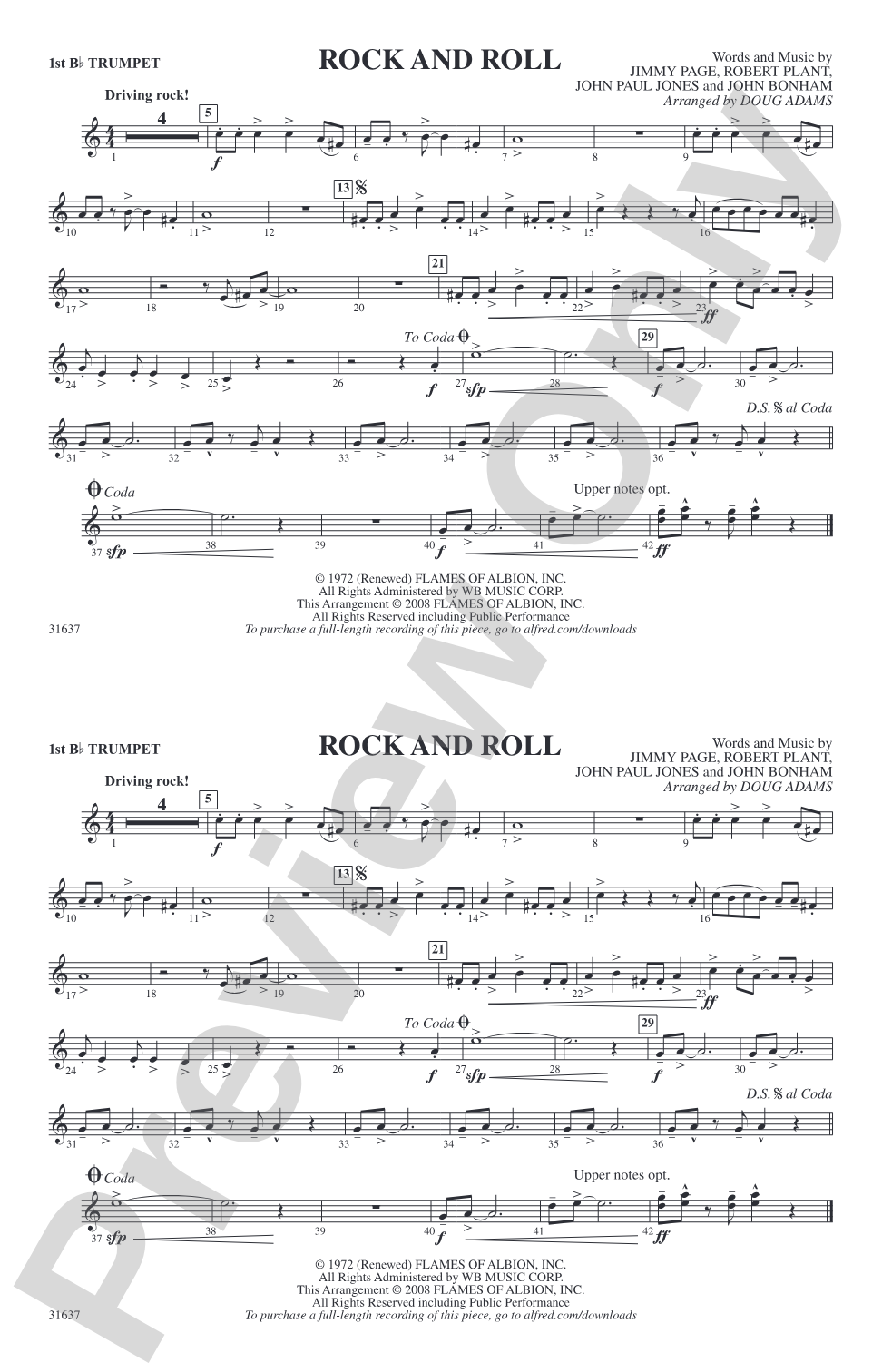 Rock and Roll: 1st B-flat Trumpet