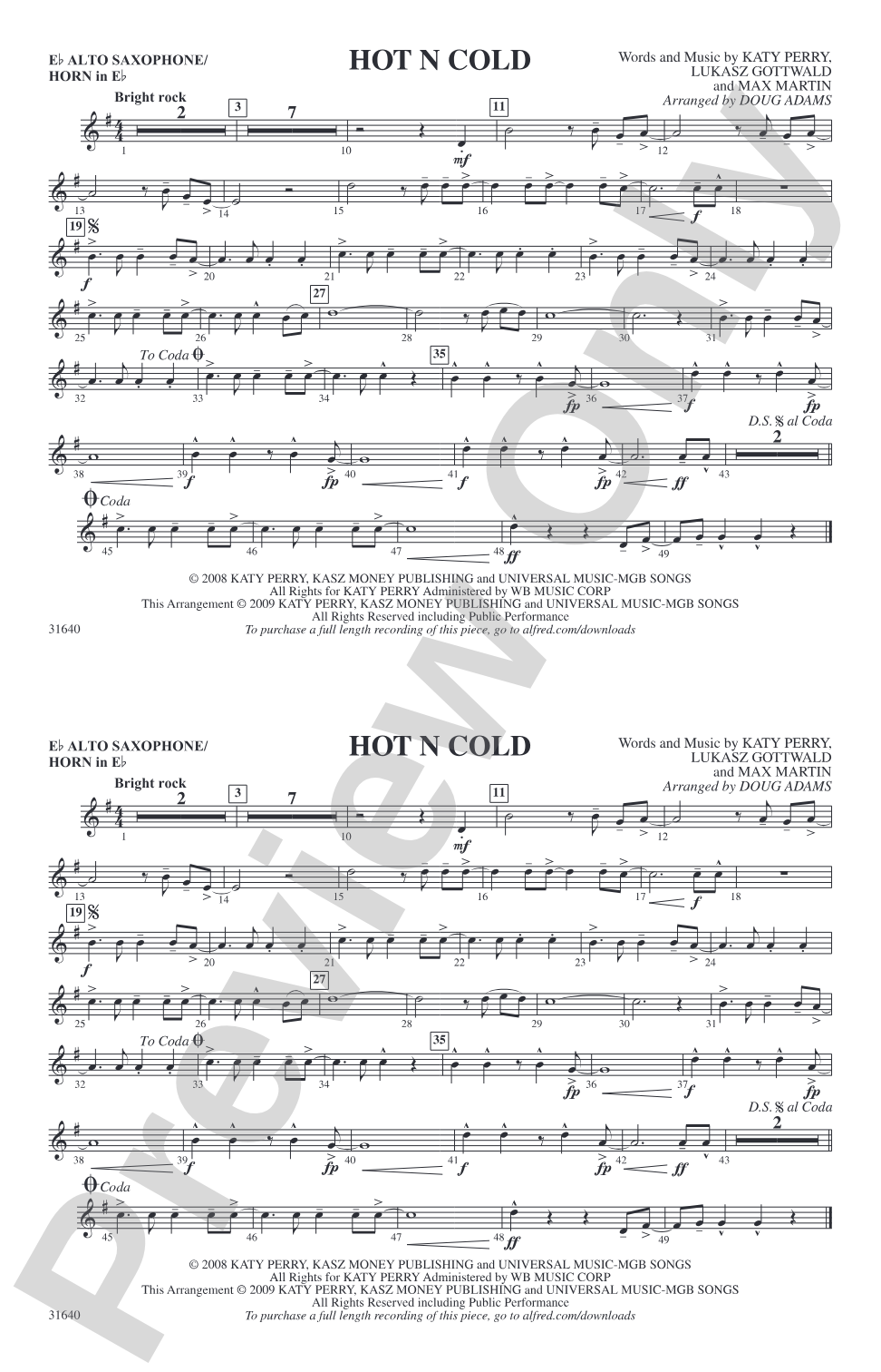 Hot N Cold: E-flat Alto Saxophone