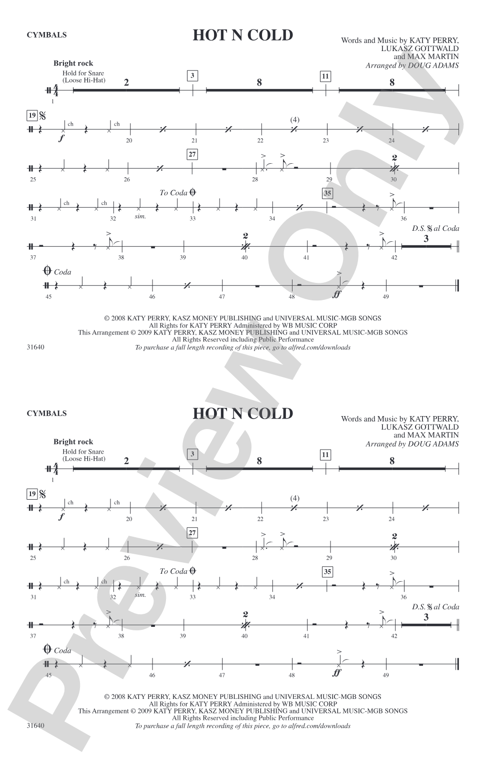 Hot N Cold: Cymbals