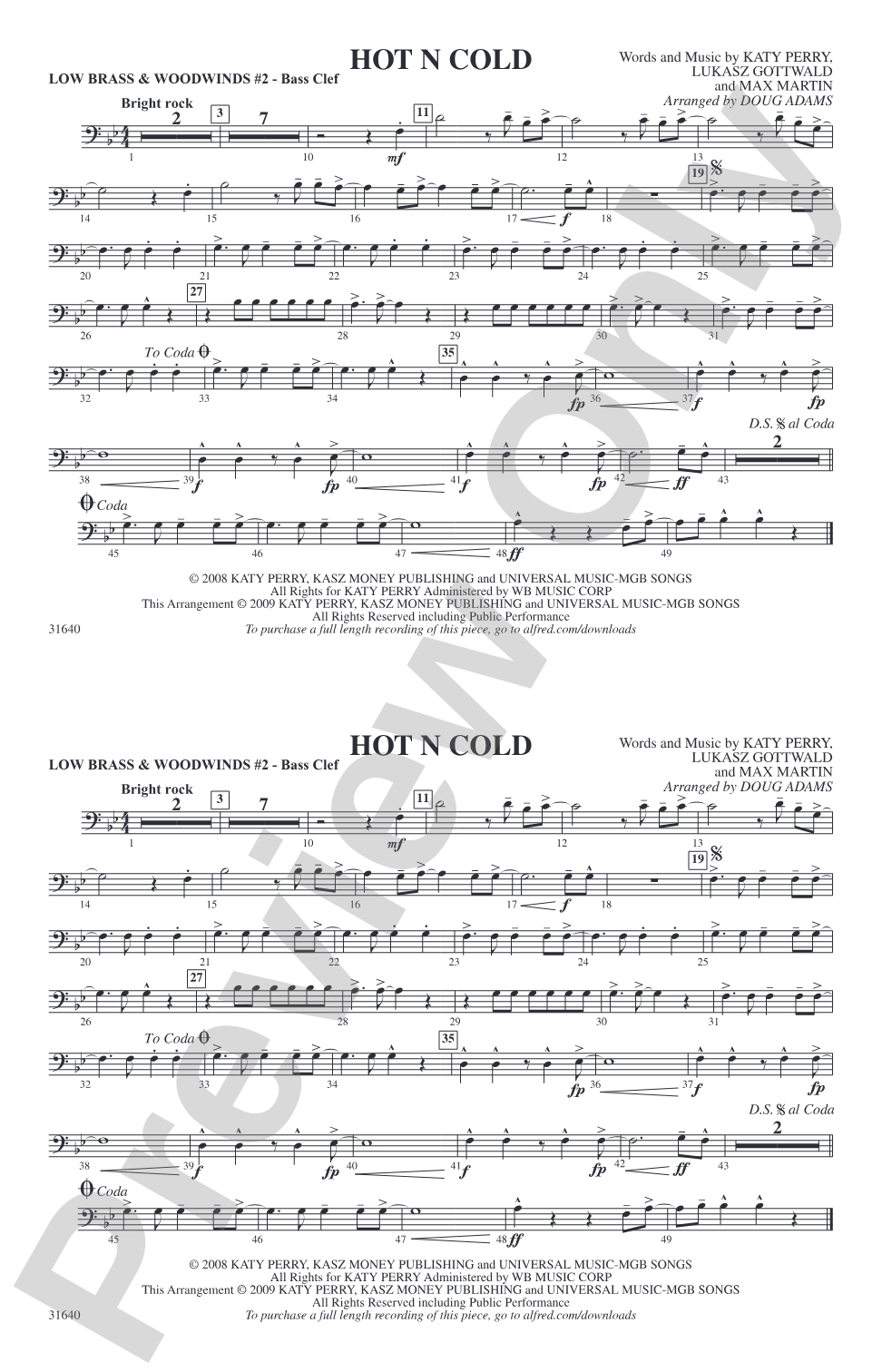 Hot N Cold: Low Brass & Woodwinds #2 - Bass Clef