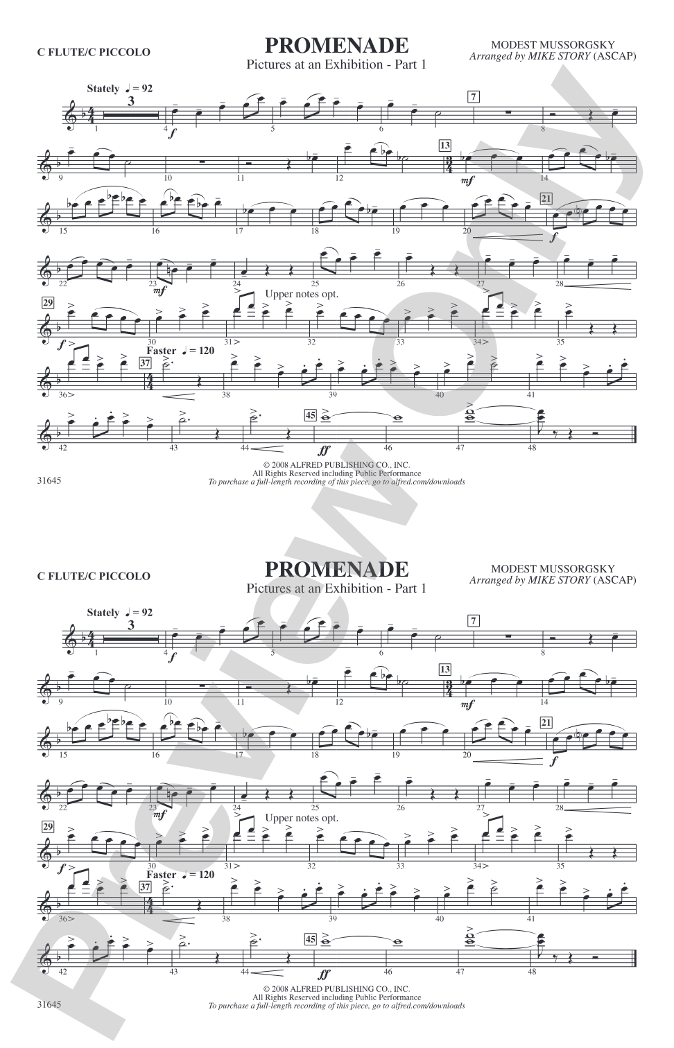 Promenade: Flute
