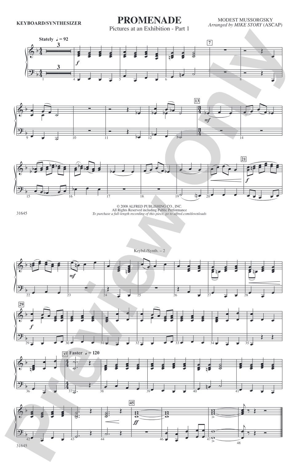 Promenade: Keyboard/Synthesizer