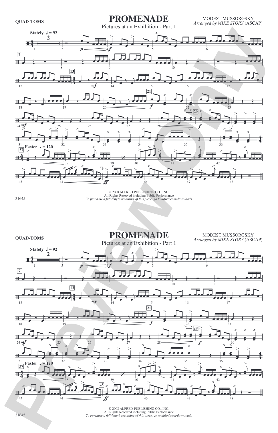 Promenade: Quad-Toms
