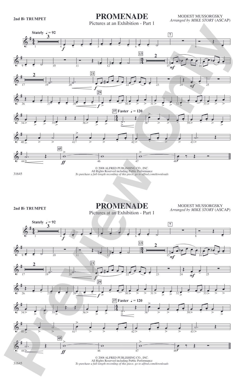 Promenade: 2nd B-flat Trumpet
