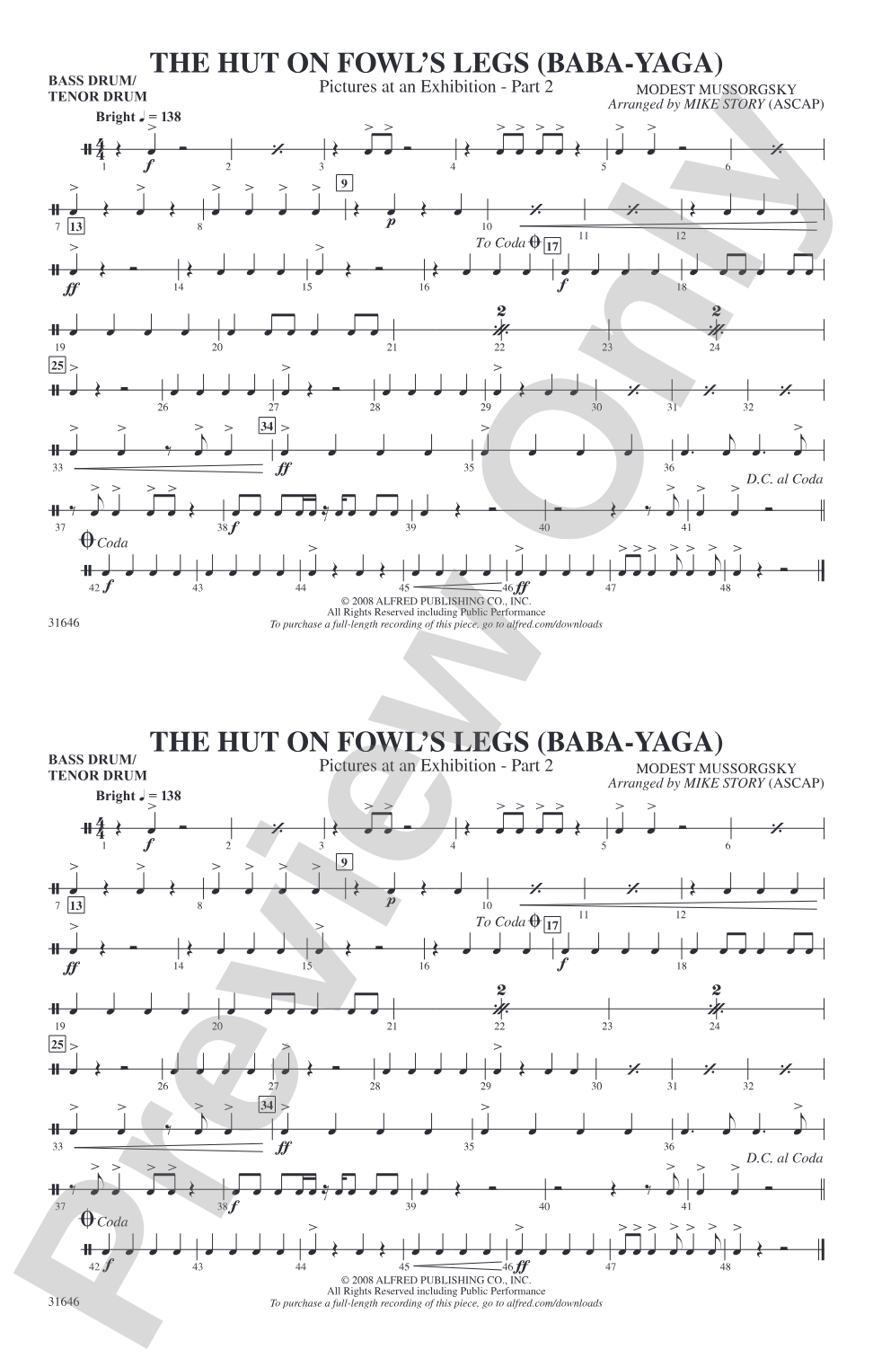 The Hut on Fowl's Legs: Bass Drum/Tenor Drum
