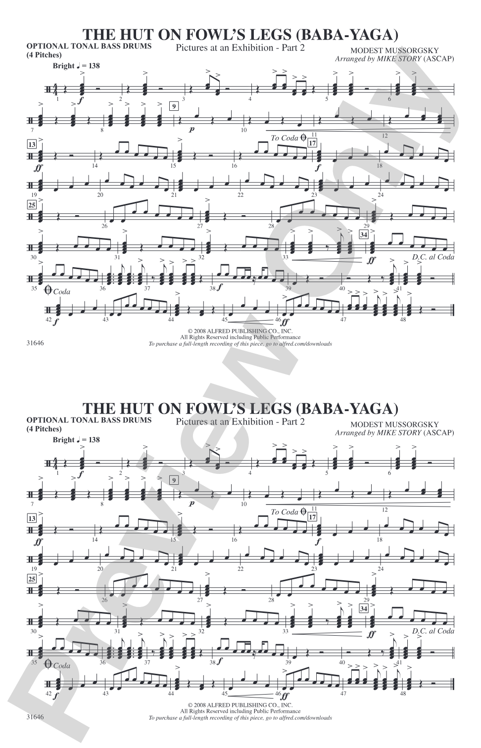 The Hut on Fowl's Legs: Tonal Bass Drum