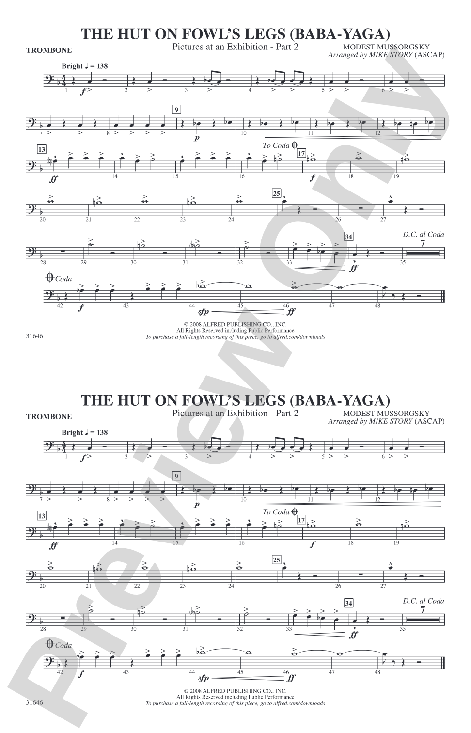 The Hut on Fowl's Legs: 1st Trombone