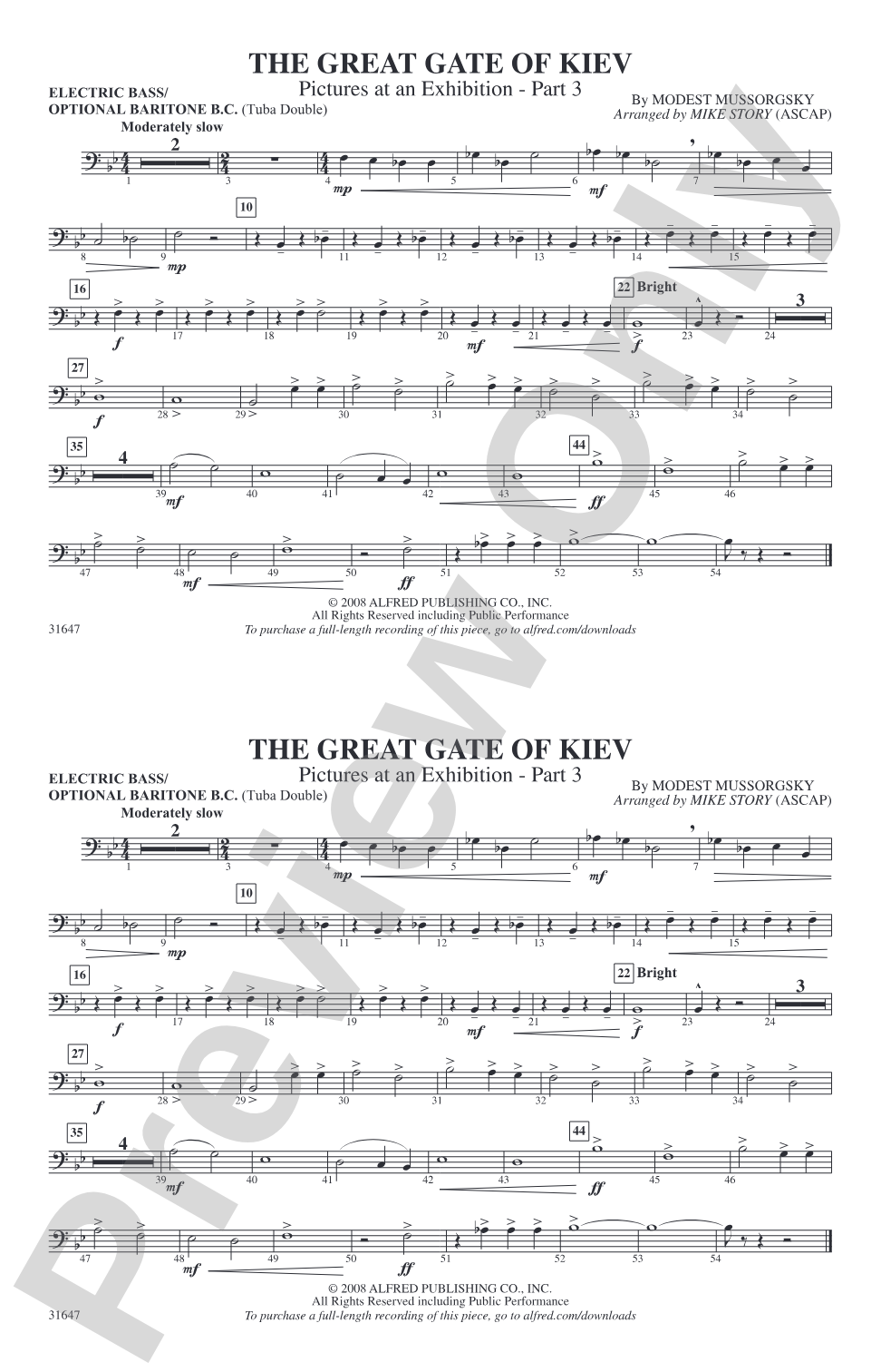 The Great Gate of Kiev: Electric Bass