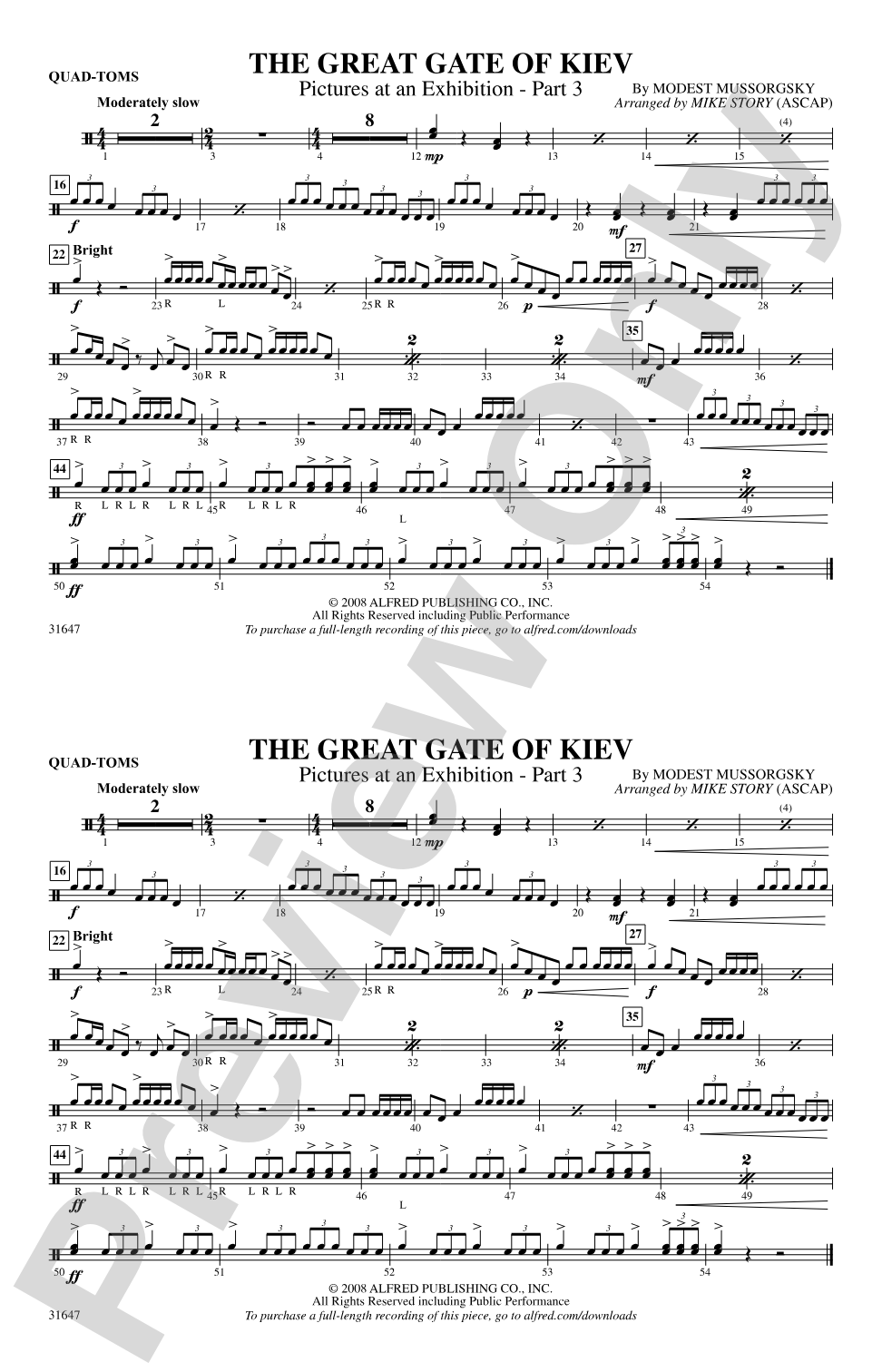 The Great Gate of Kiev: Quad-Toms