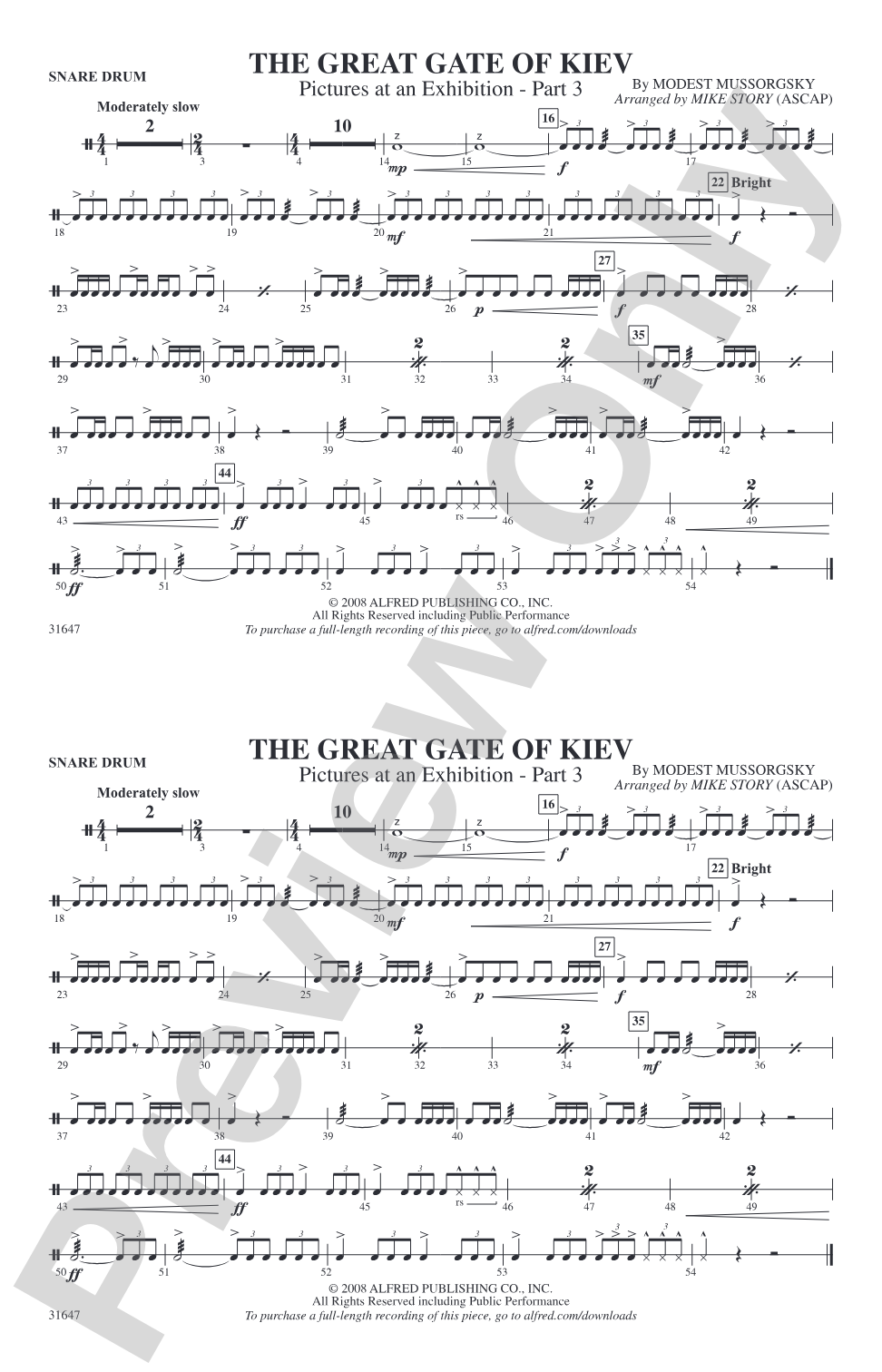 The Great Gate of Kiev: Snare Drum