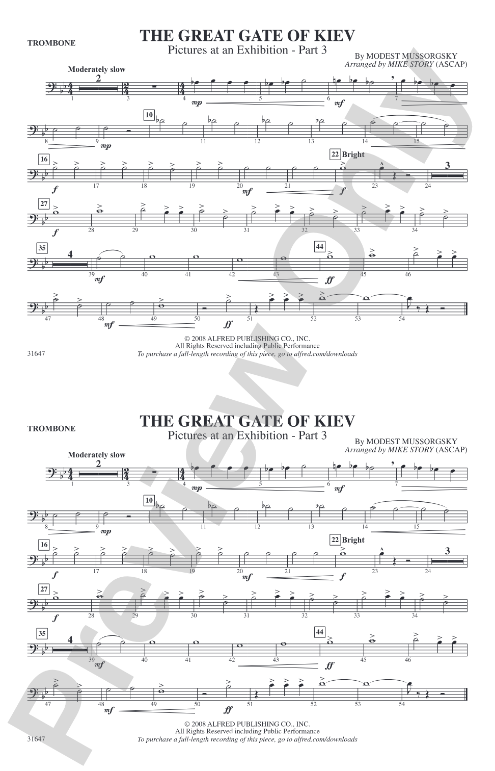 The Great Gate of Kiev: 1st Trombone