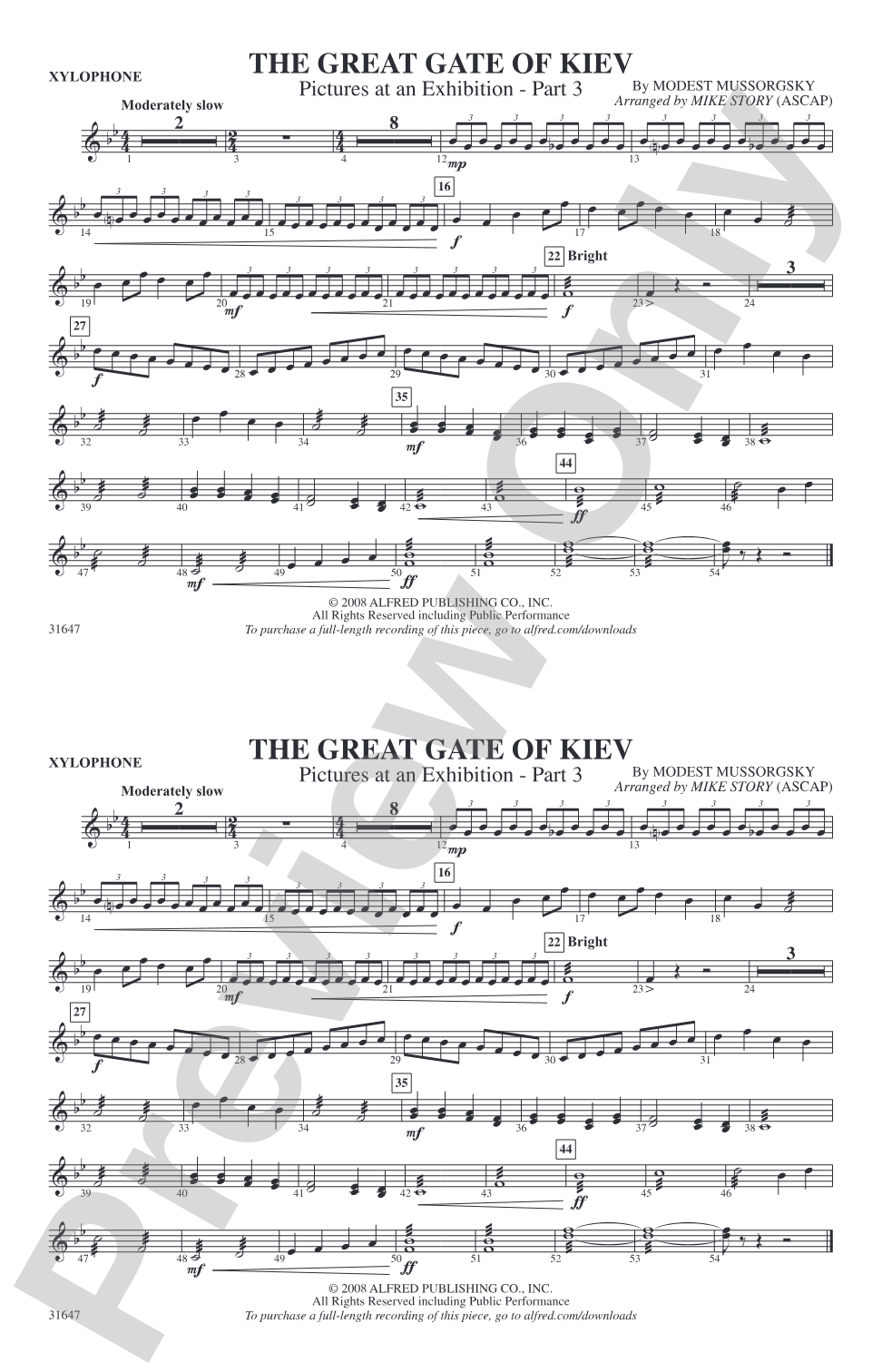 The Great Gate of Kiev: Xylophone