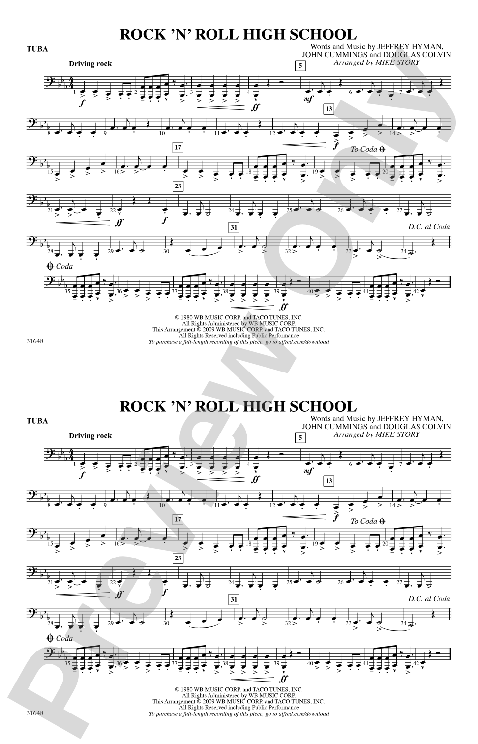Rock 'N' Roll High School: Tuba