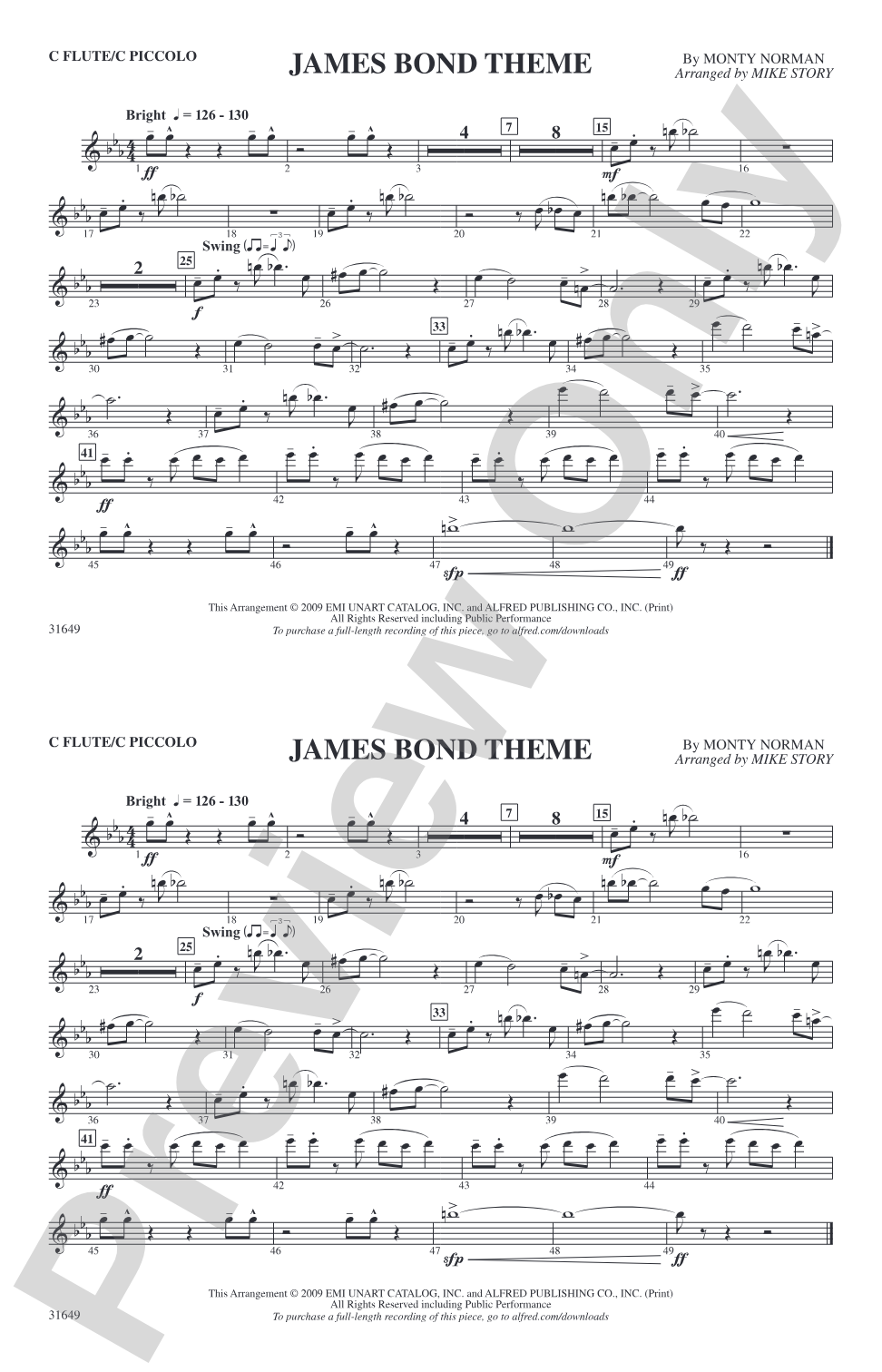 James Bond Theme: Flute