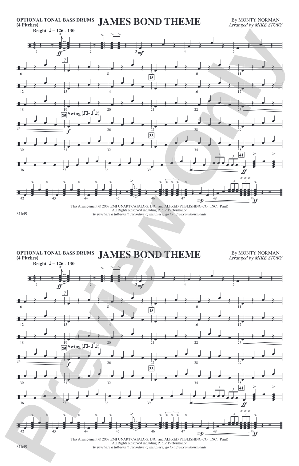 James Bond Theme: Tonal Bass Drum